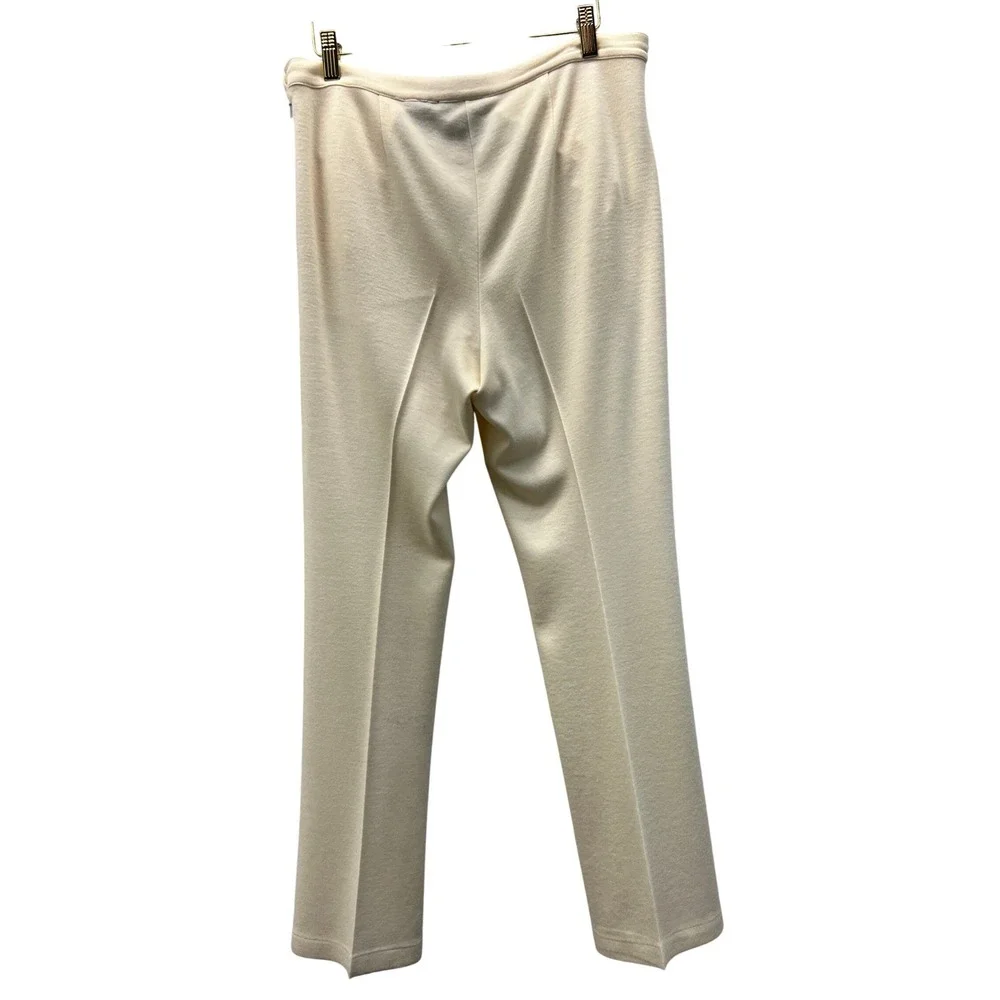 Lauren Ralph Lauren Pants Womens PS Cream Excellent Wool Blend Knit Straight Leg